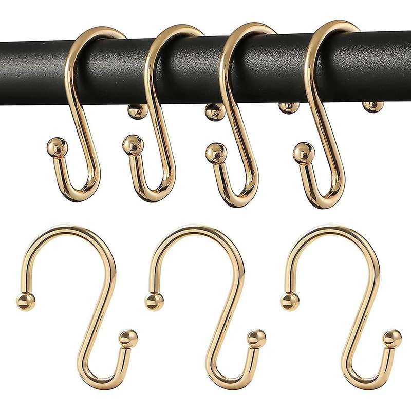 Metal S Hook Cylindrical Hook Shower Curtain Hook Curtain Hook Sticky Hook Curtain Hook Hardware Hoo