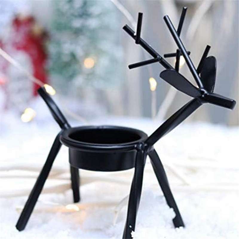 Metal Reindeer Candle Holders, Reindeer -holders for Christmas Dining Table Decoration