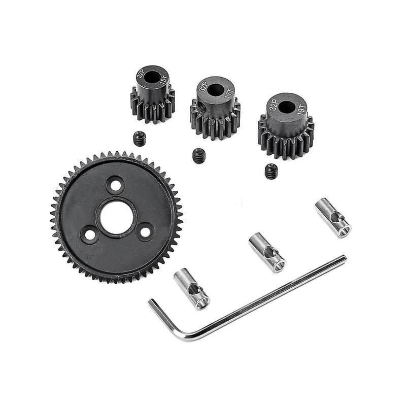 Metal Steel 54t 0.8 32 Pitch 3956 Gear and 15t 17t 19t Gear Sets for Slash 4wd
