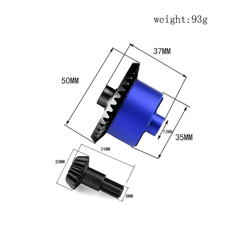 Metal Steel Bevel Gear Differential Case for 1/10 ARRMA SENTON KRATON VORTEKS Outcast Big Rock,Black