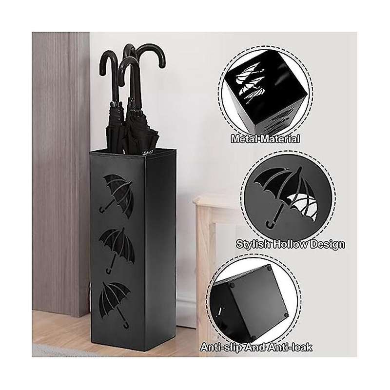 Metal Umbrella Barrel Household Simple Square Round Umbrella Rack Lobby Moisture-proof Umbrella Stor
