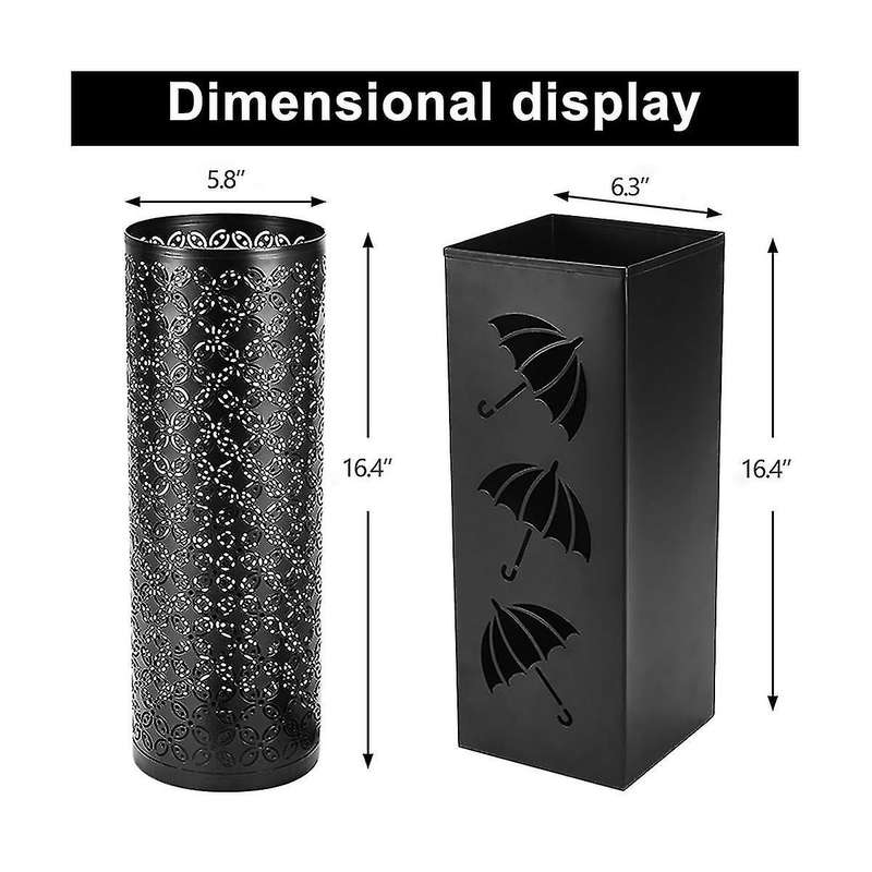 Metal Umbrella Barrel Household Simple Square Round Umbrella Rack Lobby Moisture-proof Umbrella Stor