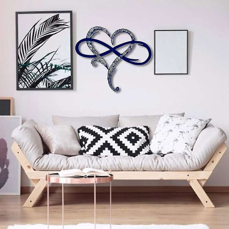 Metal Wall Decoration Unique Design-wall Art Room Decoration Eternal Love Infinite Heart Iron Art D