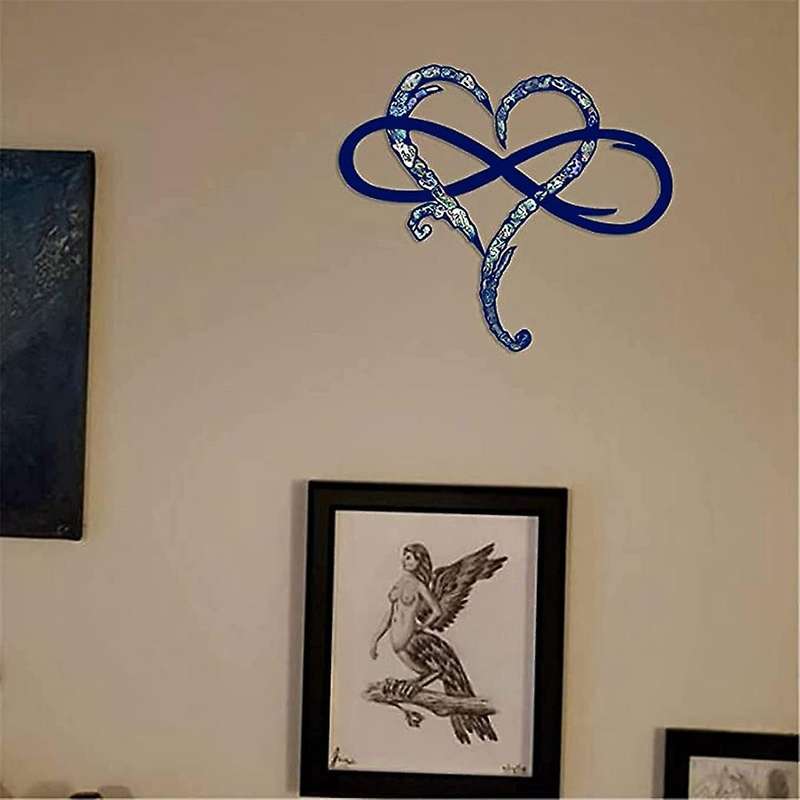 Metal Wall Decoration Unique Design-wall Art Room Decoration Eternal Love Infinite Heart Iron Art D