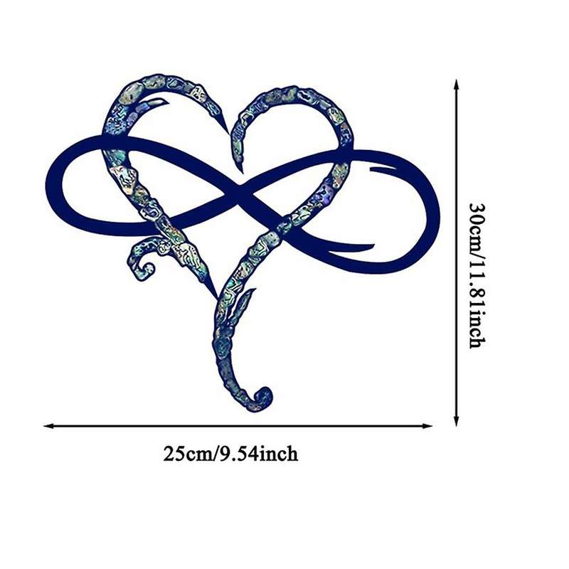 Metal Wall Decoration Unique Design-wall Art Room Decoration Eternal Love Infinite Heart Iron Art D