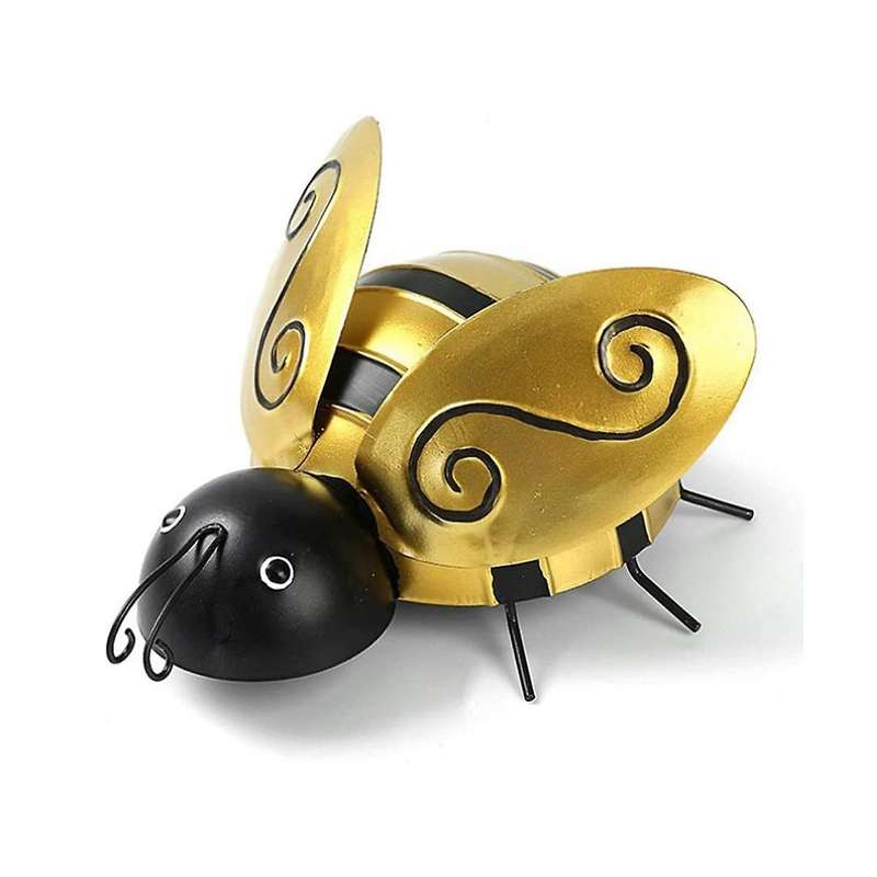 Metal Wall Art, Bees Wall Sculpture, Indoor Outdoor Bee Hanging Decor Restaurant Garden Yard