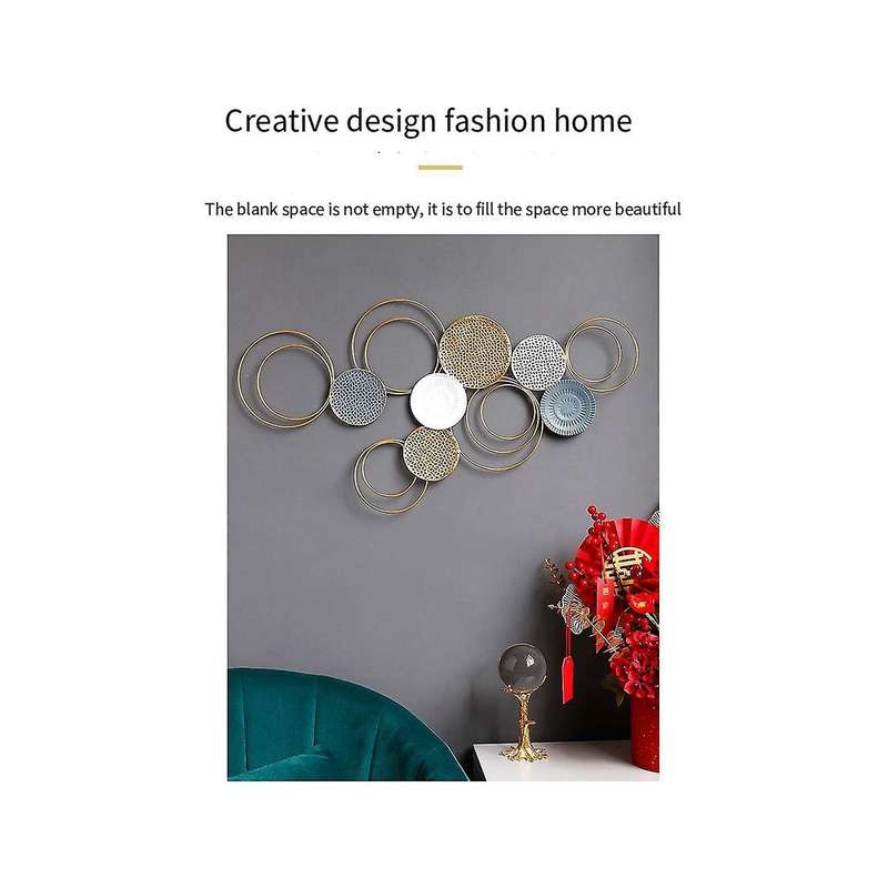 Metal Wall Art Decoration Wrought Iron Nordic Home Decoration Sofa Background Wall Pendant-b