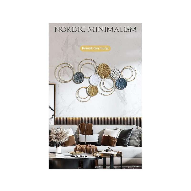 Metal Wall Art Decoration Wrought Iron Nordic Home Decoration Sofa Background Wall Pendant-b