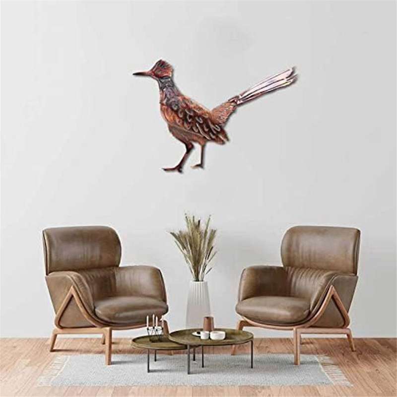 Metal Wall Art Decor, Road Runner Wall Sculptures, Retro Hanging Artwork Signs, for Home Decor Garde