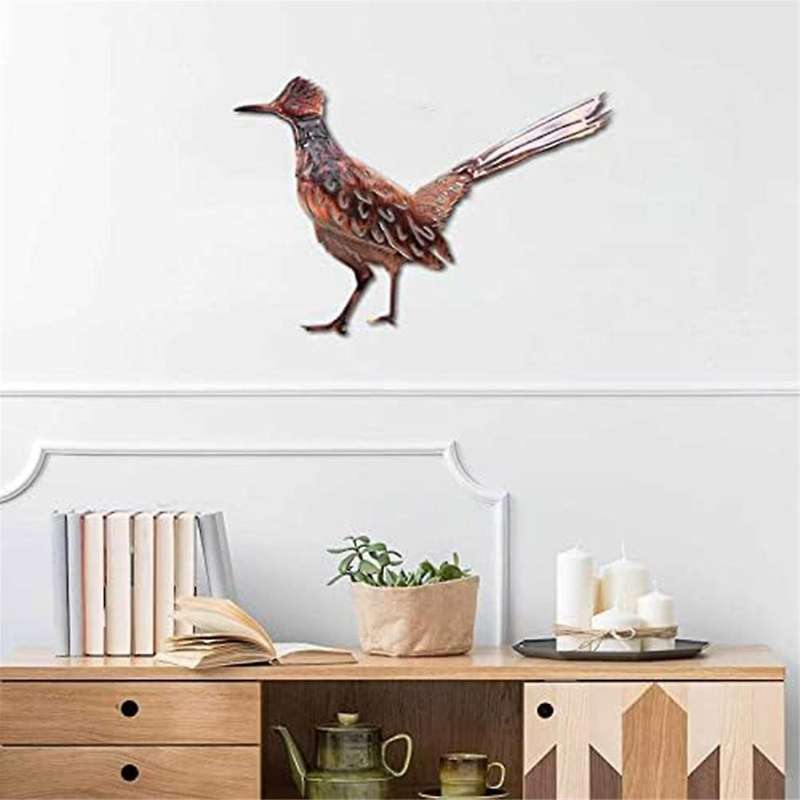 Metal Wall Art Decor, Road Runner Wall Sculptures, Retro Hanging Artwork Signs, for Home Decor Garde