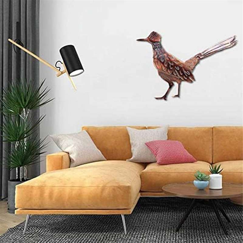 Metal Wall Art Decor, Road Runner Wall Sculptures, Retro Hanging Artwork Signs, for Home Decor Garde