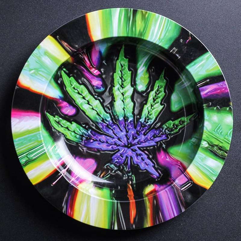 Metal Tobacco Herb Rolling Tray Paper Rolling Tray Cigar Ashtray Discs for Smoke Ashtrays D