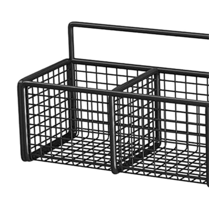 Metal Wire Storage Basket Kitchen Storage Organizer Wall Mount Multifunctional Wall Hanging Baskets