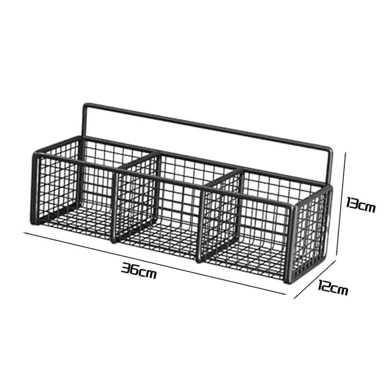 Metal Wire Storage Basket Kitchen Storage Organizer Wall Mount Multifunctional Wall Hanging Baskets
