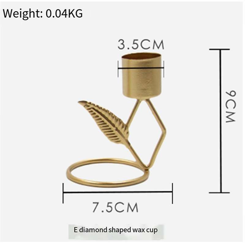 Metal Wrought Iron Candlestick,Leaf Candle Stand,Candlestick Holders for Wedding Christmas Dining Ro