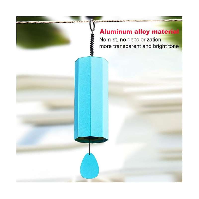 Metal Wind Chimes Meditation Chord Windchime Windbell for Outdoor Garden Patio Meditation(blue)