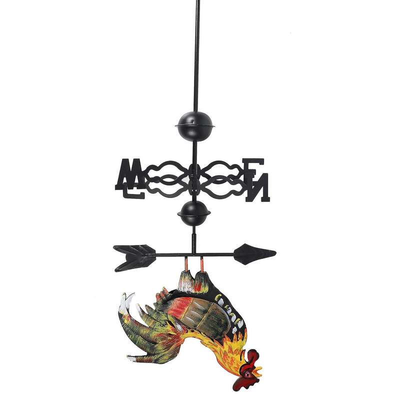 Metal Weather Vane with Rooster Ornament Wind Vane Weather Vain for Roof Weather Vanes for Roofs Ro