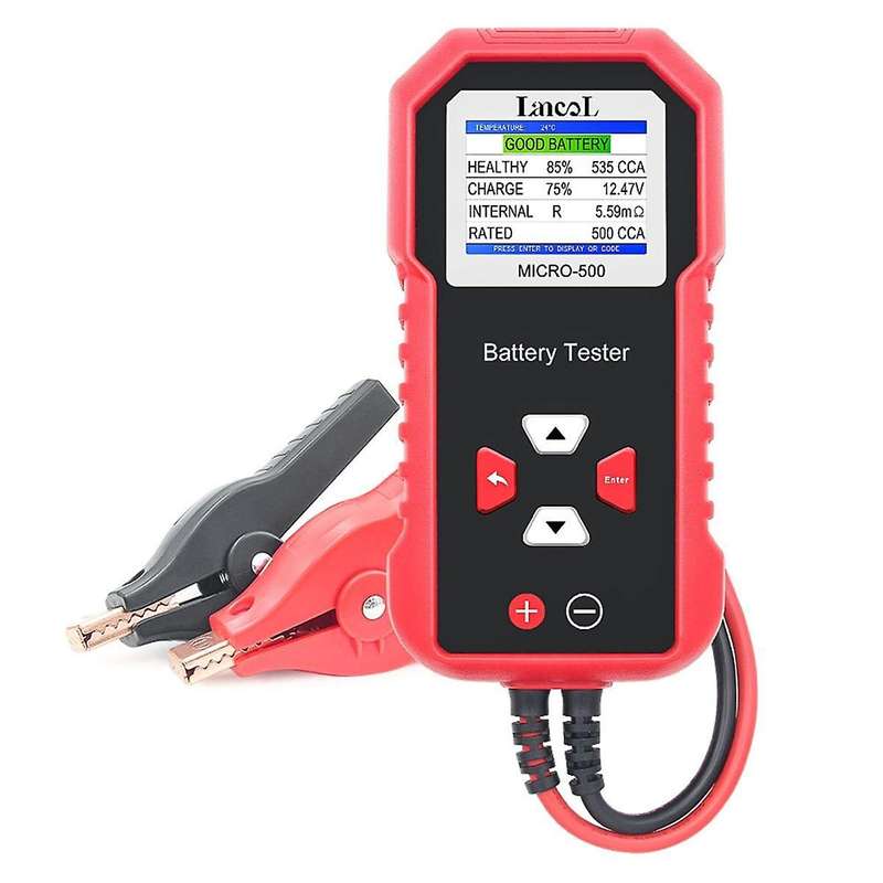 Micro-500 12v Car Battery Tester 40-3000 Lithium Battery Test Lead Acid Battery Analyzer Led Display