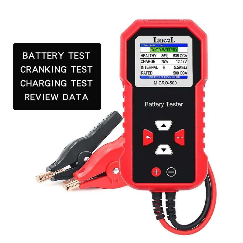 Micro-500 12v Car Battery Tester 40-3000 Lithium Battery Test Lead Acid Battery Analyzer Led Display
