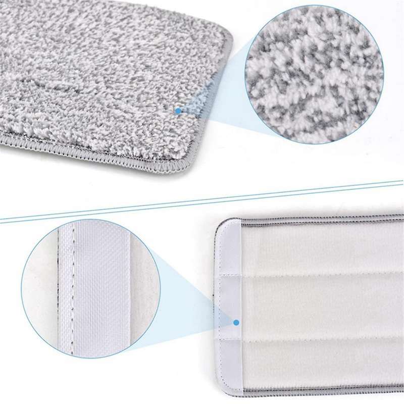Microfiber Mop Pads Flat Replacement Heads for Wet/Dry Mops Washable Reusable Refills Compatible