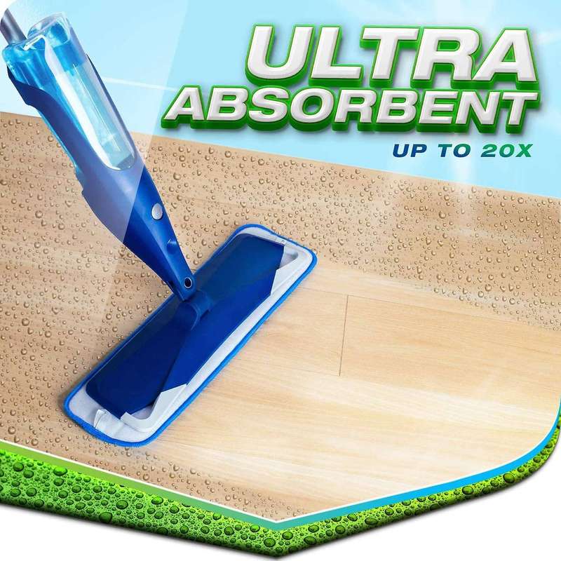 Microfiber Cleaning Pad, Dry Flat Mop, Suitable for Replacement Mop, Replacement Cleaning Rag(9 Shee