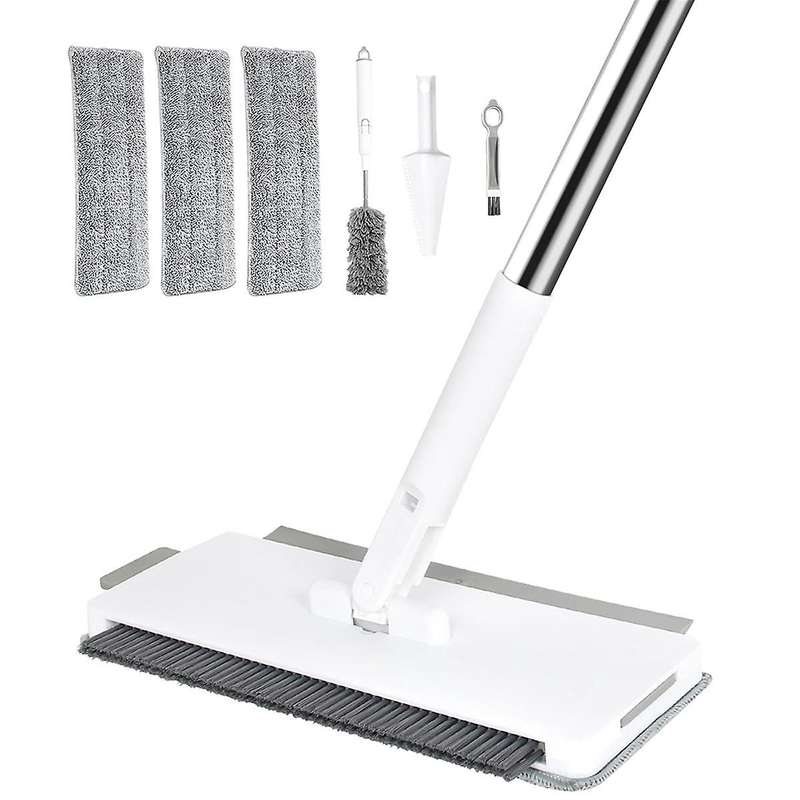 Microfiber Mops for Floor Cleaning with Reusable Chenille Pads, Dust Wet and Dry Mop for Hardwood Fl
