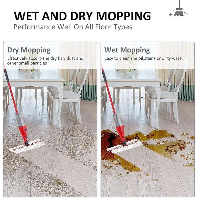 Microfiber Spray Mop Pads Replacement for Promist MAX Reusable Spray Mop Refills Washable Flip Mop P