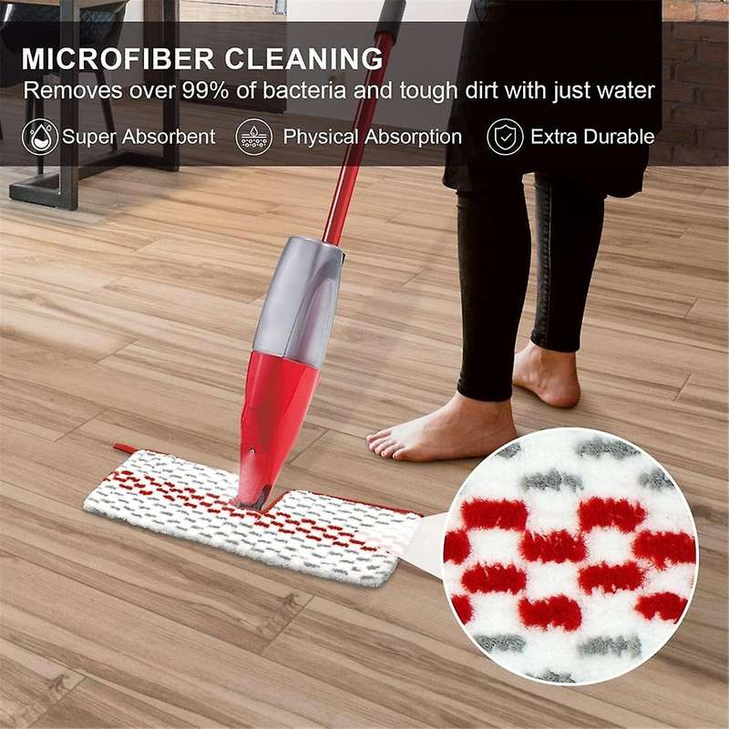 Microfiber Spray Mop Pads Replacement for Promist MAX Reusable Spray Mop Refills Washable Flip Mop P