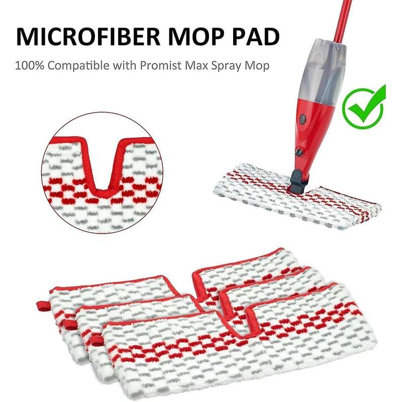 Microfiber Spray Mop Pads Replacement for Promist MAX Reusable Spray Mop Refills Washable Flip Mop P