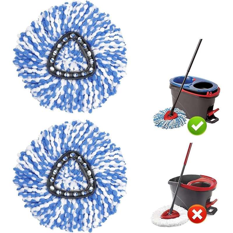 Microfiber Replacement Heads for RinseClean 2-Tank System Reusable Mop Pads for Hardwood Floor