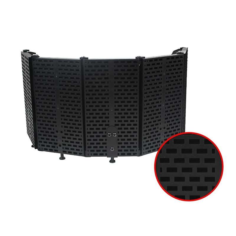 Microphone Wind Screen, Five-Door Soundproof Cover, Sound-Absorbing Blowout Prevention Net, Noise Re