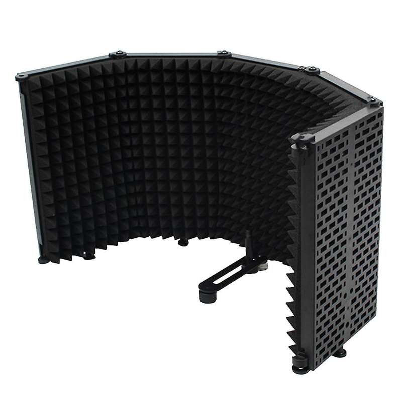 Microphone Wind Screen, Five-Door Soundproof Cover, Sound-Absorbing Blowout Prevention Net, Noise Re
