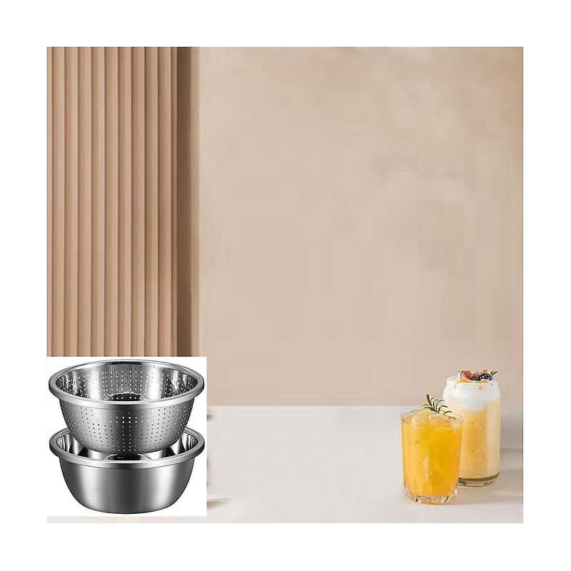 Microporous Colander,capacity with Mixing Bowl for Washing Vegetables, Fruit and Rice and for Drain