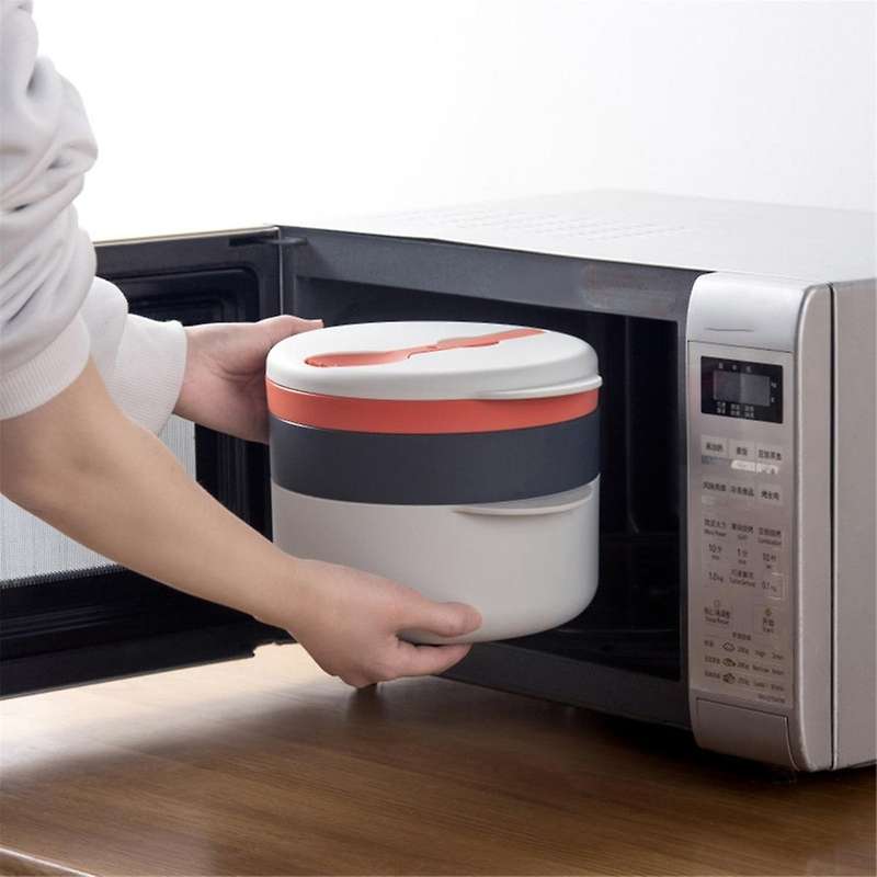 Microwave Cookware Steamer, Kitchen Microwave Vegetables Cooker Microwave Steaming Container with Ha
