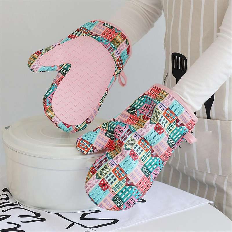 Microwave Oven Silicone Heat Insulation Glove Thickened High Temperature Resistant Microwave Oven He