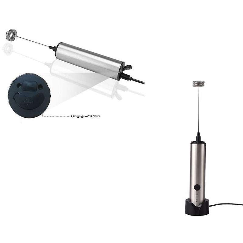 Milk Frother Handheld Electric Whisk,Coffee Frother USB Rechargeable 3 Speed Milk Foam Maker Drink M