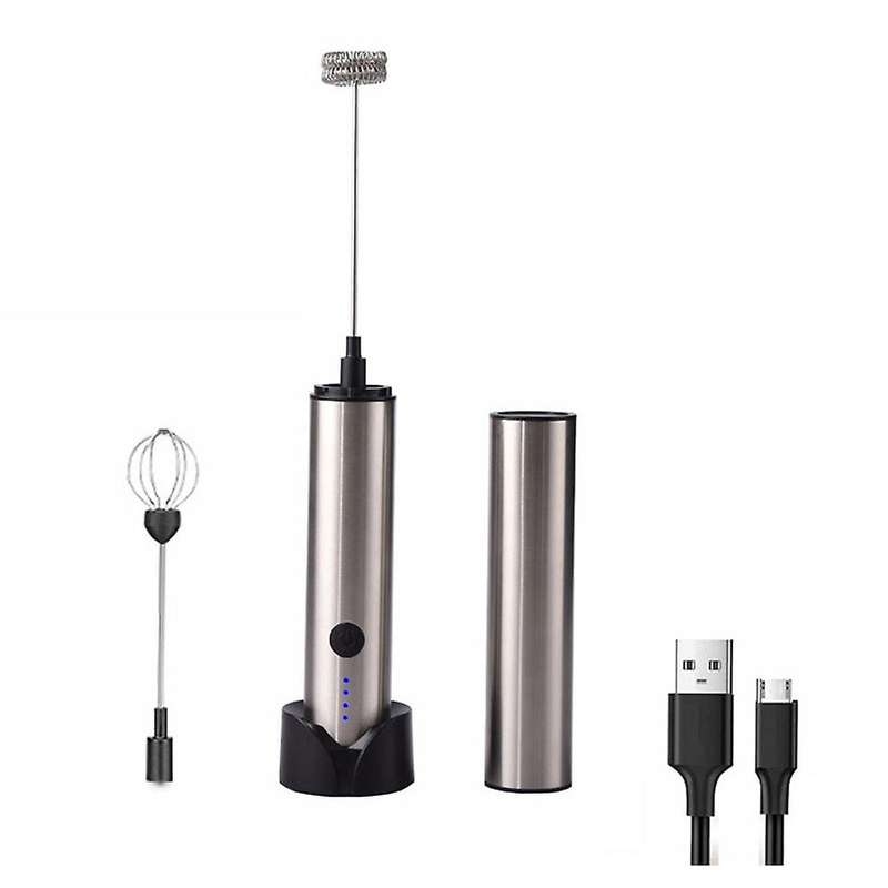 Milk Frother Handheld Electric Whisk,Coffee Frother USB Rechargeable 3 Speed Milk Foam Maker Drink M
