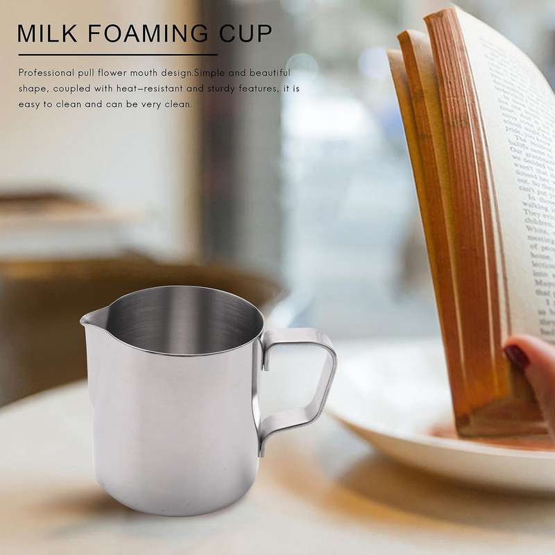 Milk Jug Milk Pitcher Stainless Steel Milk Bowls for Milk Frother Craft Coffee Latte Milk Frothing P
