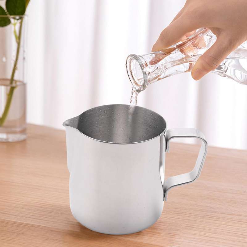 Milk Jug Milk Pitcher Stainless Steel Milk Bowls for Milk Frother Craft Coffee Latte Milk Frothing P
