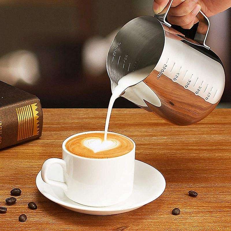 Milk Frothing Pitcher Cup with Latte Art Pen Milk Pitcher Cup ,milk Frothing Jug for Cappuccino,lat