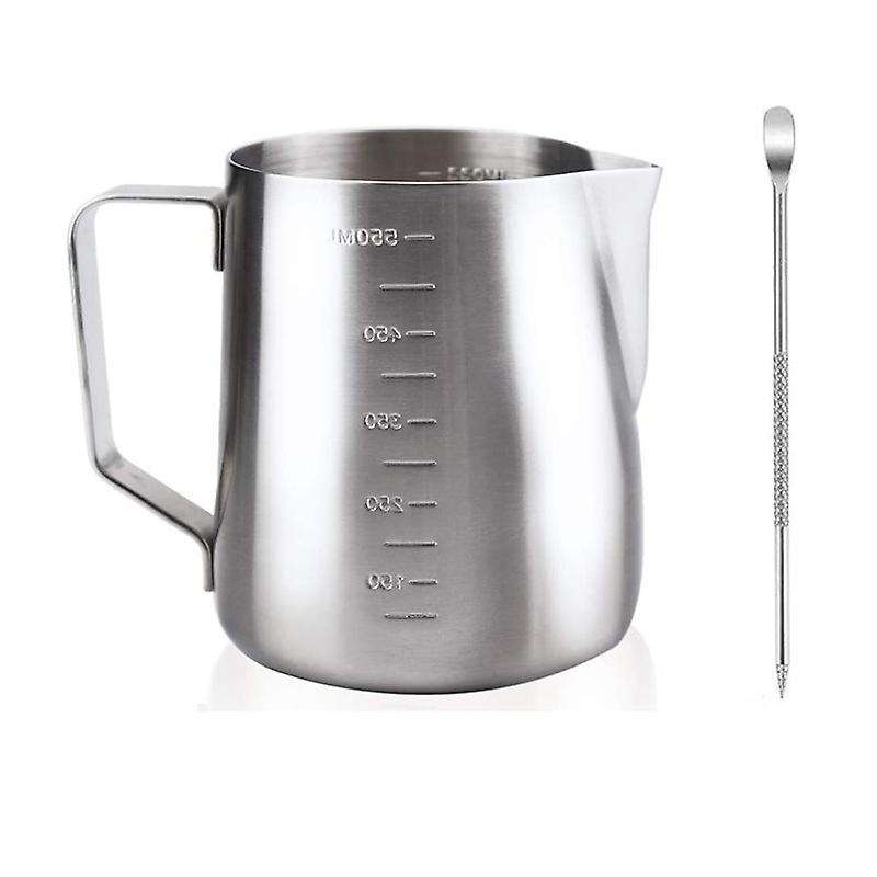 Milk Frothing Pitcher Cup with Latte Art Pen Milk Pitcher Cup ,milk Frothing Jug for Cappuccino,lat