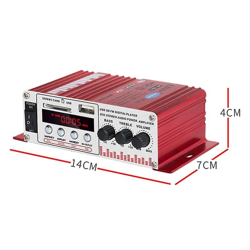 Mini 12v Car Audio Car Bluetooth Amplifier High Power Plug-in Card Bluetooth Amplifier for Home Use