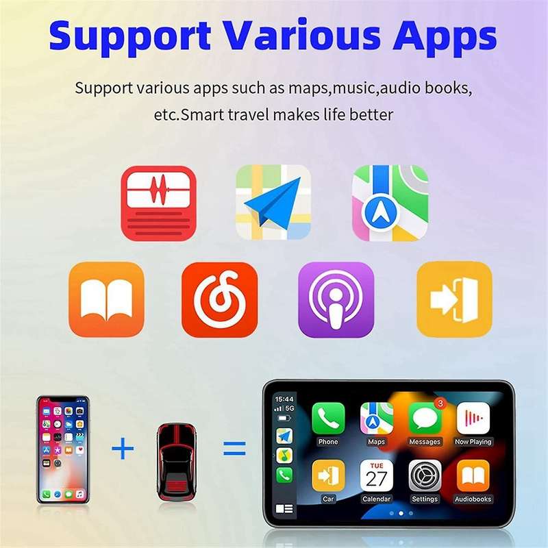 Mini Ai Box RGB Wireless Carplay Dongle Plug and Play Fast Connect Universal USB Automatic for Wired