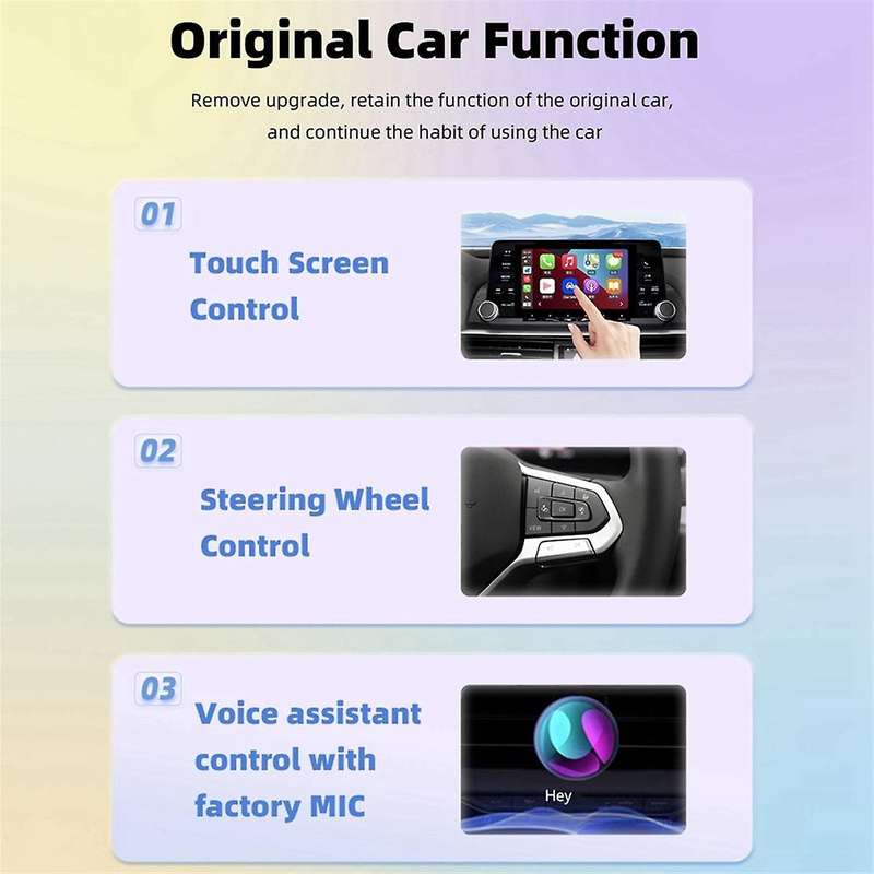Mini Ai Box RGB Wireless Carplay Dongle Plug and Play Fast Connect Universal USB Automatic for Wired