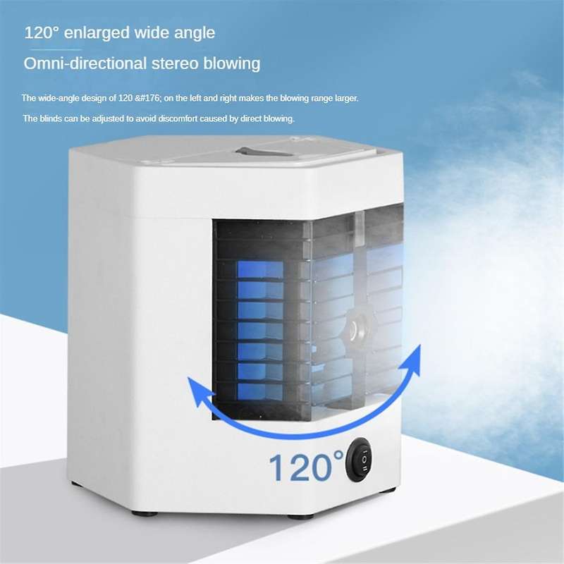 Mini Air Conditioning Fan Desktop Cooler Fan USB Portable Humidifier Water Cooling Fan for Bedroom a