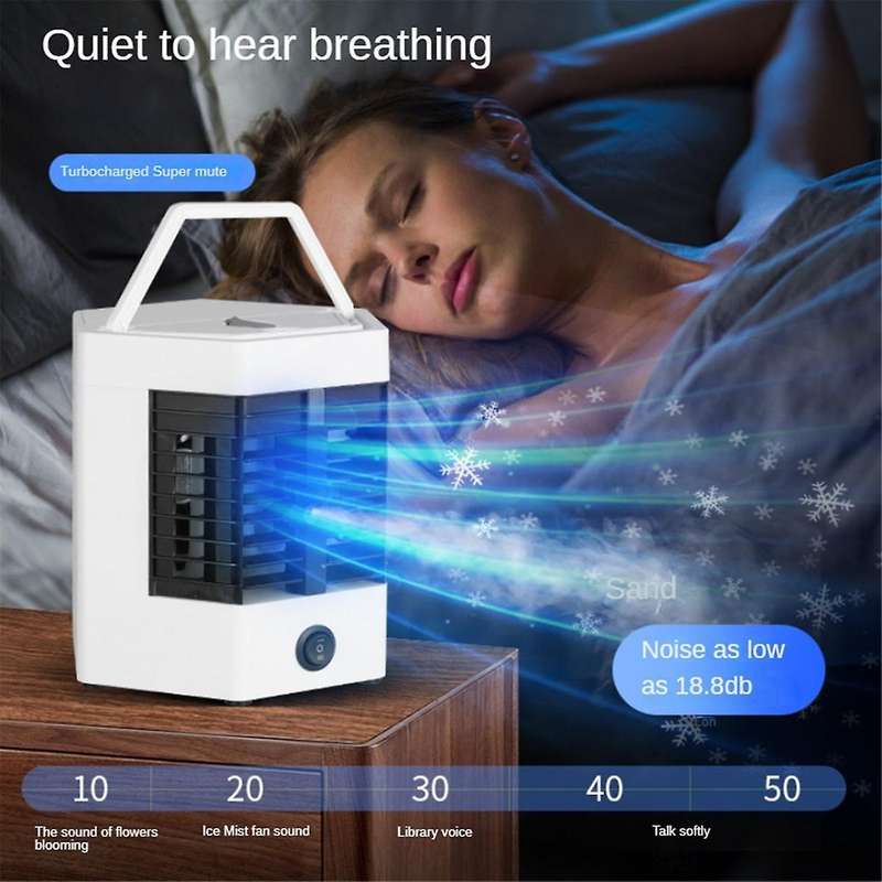 Mini Air Conditioning Fan Desktop Cooler Fan USB Portable Humidifier Water Cooling Fan for Bedroom a