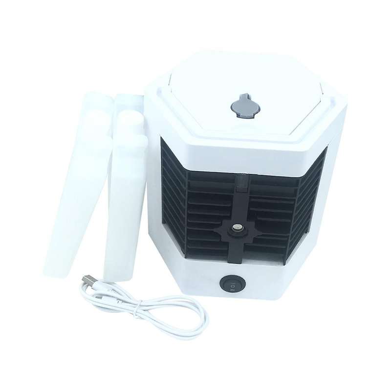 Mini Air Conditioning Fan Desktop Cooler Fan USB Portable Humidifier Water Cooling Fan for Bedroom a