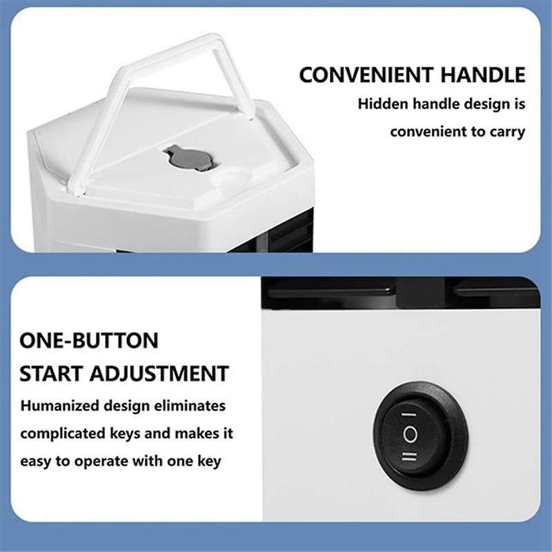 Mini Air Conditioning Fan Desktop Cooler Fan USB Portable Humidifier Water Cooling Fan for Bedroom a