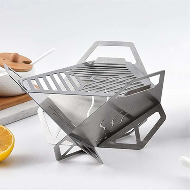Mini BBQ Grill Removable Stove Mini BBQ Cooking Grill Lotus Barbecue Grill for Camping Picnics & Out