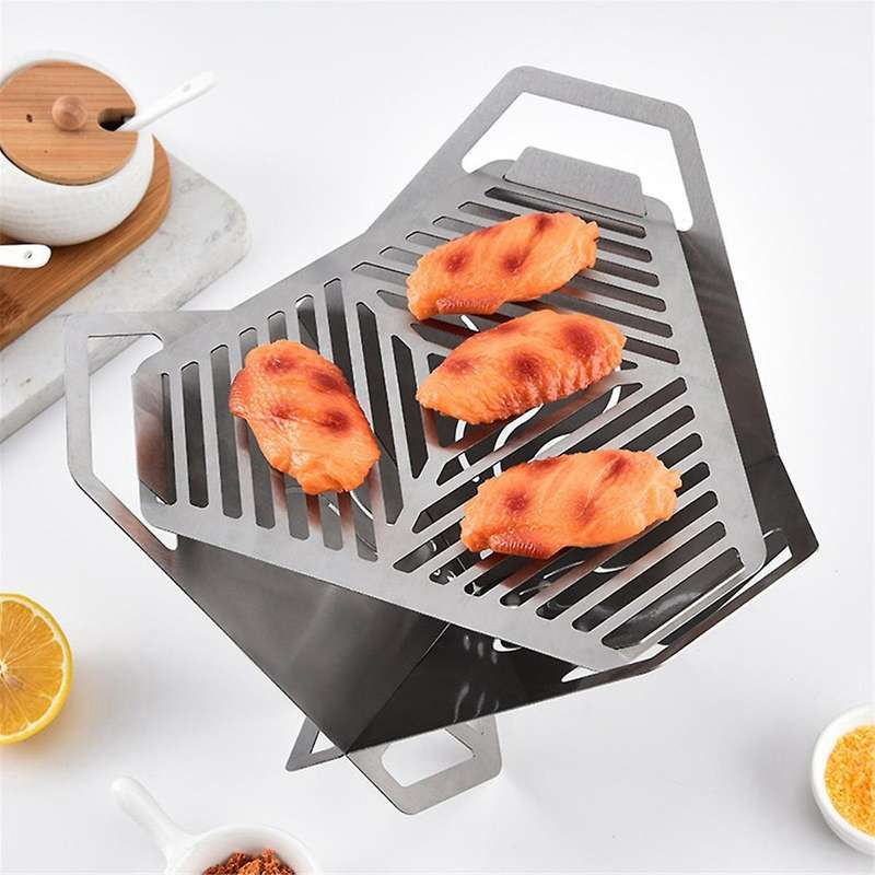 Mini BBQ Grill Removable Stove Mini BBQ Cooking Grill Lotus Barbecue Grill for Camping Picnics & Out